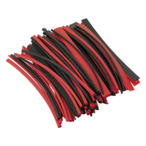 Sealey Heat Shrink Tubing 200mm 100pc - Black & Red (HST200BR)