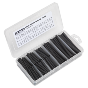 Sealey Heat Shrink Tubing Assortment 50 & 100mm 180pc - Black (HST501B)