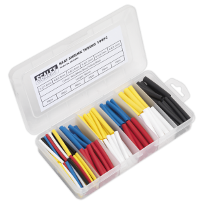 Sealey Heat Shrink Tubing Assortment 50mm 190pc - Mixed Colours (HST50MC)