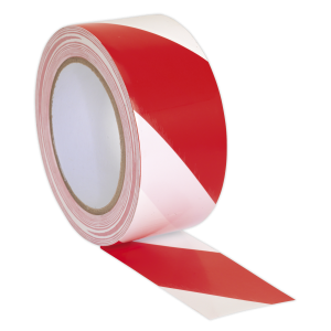 Sealey Hazard Warning Tape 50mm x 33m - Red/White (HWTRW)