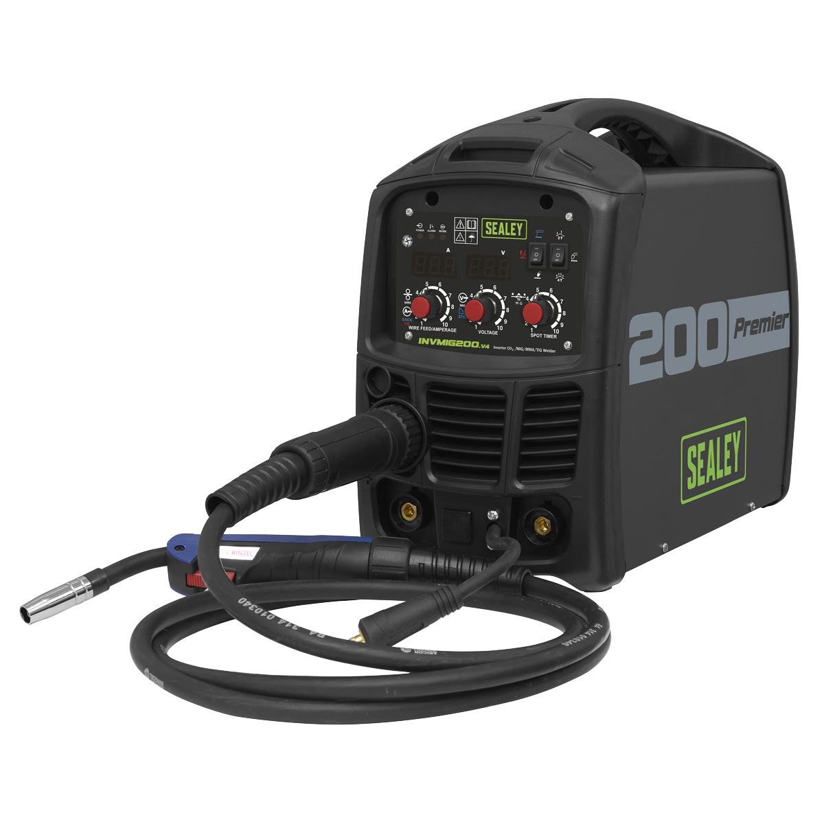 Sealey Premier MIG, TIG & MMA Inverter Welder 200A (INVMIG200)