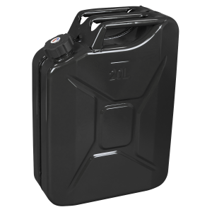 Sealey Screw Cap Metal Jerry Can 20L - Black (JC20SCB)