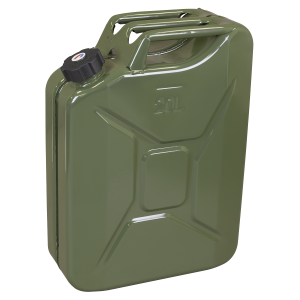 Sealey Screw Cap Metal Jerry Can 20L - Green (JC20SCG)