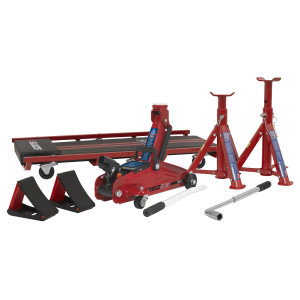Sealey Lifting Kit (Inc Jack, Axle Stands, Creeper, Chocks & Wrench) 2 Tonne 5pc (JKIT01)