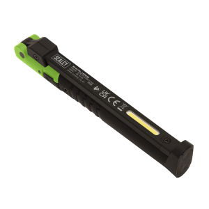 Sealey Rechargeable Slim Folding Pocket Light 2 COB & 1 SMD LED - Green (LED01G)