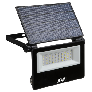 Sealey Extra-Slim Solar Floodlight with Wall Bracket 30W SMD LED (LED30S)
