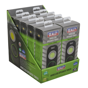 Sealey Rechargeable Torch with Wireless Speaker 10W COB LED - Display Box of 10 (LED50WSDB)