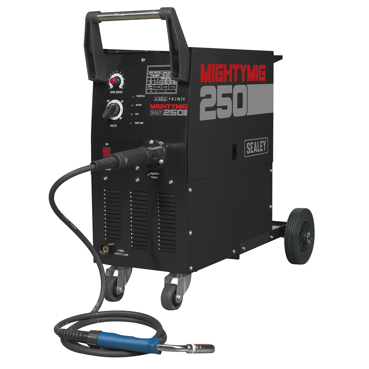 Sealey Professional Gas/Gasless MIG Welder with Euro Torch 250A (MIGHTYMIG250)