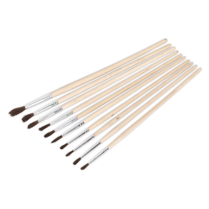 Sealey Touch-Up Paint Brush Assortment with Wooden Handle 10pc (PB2)