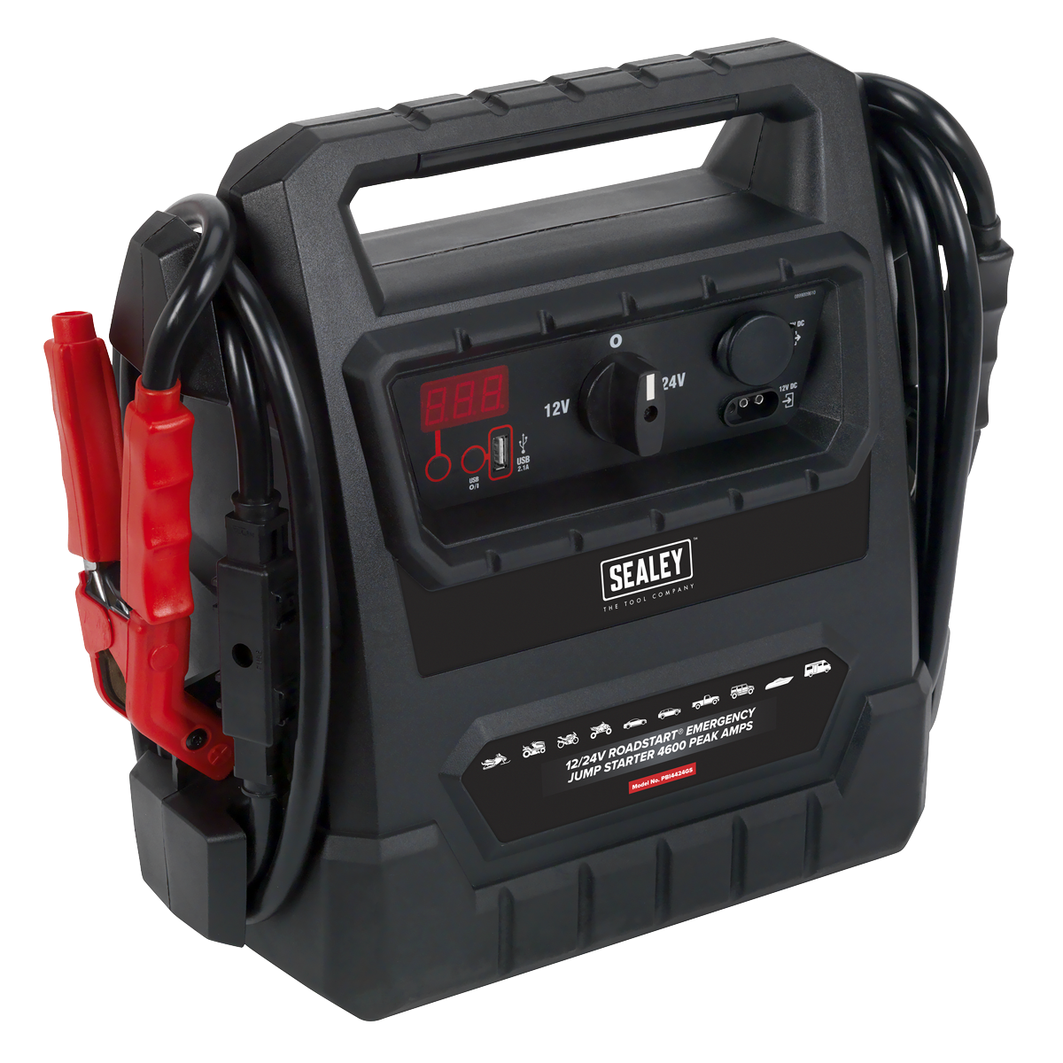 Sealey 12/24V RoadStart® Emergency Jump Starter 4600 Peak Amps (PBI4424GS)