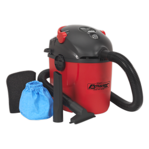 Sealey 10L Vacuum Cleaner Wet & Dry 1200W/230V (PC100)