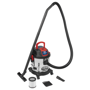 Sealey 20L Vacuum Cleaner Wet & Dry Stainless Steel Drum 1200W/230V (PC195SD)