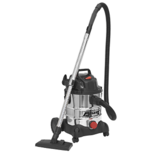Sealey 20L Vacuum Cleaner Wet & Dry Stainless Drum 1250W/230V (PC200SD)