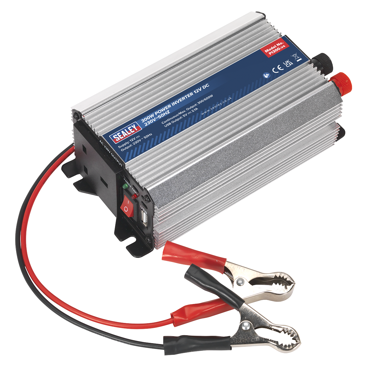 Sealey Modified Sine Wave Power Inverter 300W 12V (PI300)