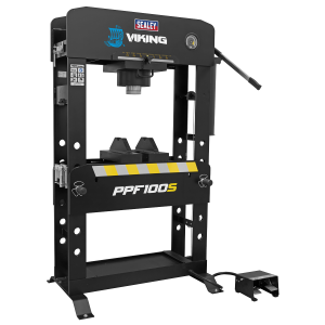Sealey Viking Floor Type Air/Hydraulic Press with Sliding Ram & Foot Pedal 100 Tonne (PPF100S)