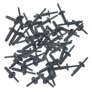Sealey Plastic Rivet 6.3 x 25.2mm - Pack of 50 (PR002)