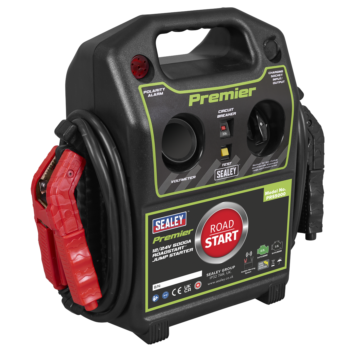 Sealey 12/24V Premier RoadStart® Jump Starter 5000A (PRS5000)