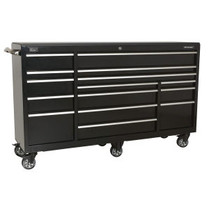 Sealey Premier™ Heavy-Duty Extra-Wide Rollcab 15 Drawer 1845mm - Black (PTB183015)