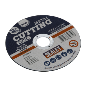 Sealey 125 x 1.2mm Cutting Disc 22mm Bore (PTC/125CET)