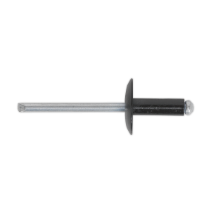 Sealey Aluminium Large Flange Rivet 4 x 10mm, Black - Pack of 200 (RAB4010L)