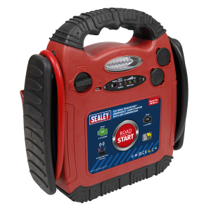 Sealey RoadStart® 12V Emergency Jump Starter with Air Compressor 900 Peak Amps (RS132)