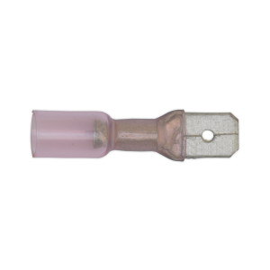 Sealey Heat Shrink Push-On Male Terminal 6.3mm, Red - Pack of 25 (RTSPM25)