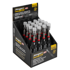 Sealey Siegen Heavy-Duty Magnetic Pick-Up Tool with LED 3.6kg Capacity - Display Box of 16 (S0903DB)