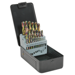 Sealey Siegen HSS Edge Ground Drill Bit Set 25pc - DIN 338 (S0938)