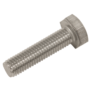 Sealey Stainless Steel Hex Head Set Screw DIN 933 - M10 X 40 A2 - Pack of 25 (S1040)