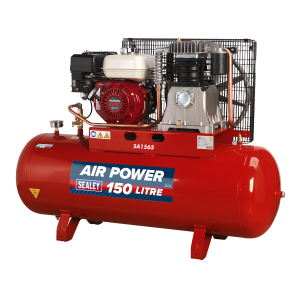 Sealey 150L Belt Drive Air Compressor with Petrol Engine 6.5hp (SA1565)