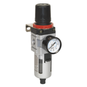 Sealey Air Filter/Regulator with Gauge (SA2001/FR)
