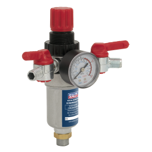 Sealey Air Filter/Regulator 3/8"BSP Male to 1/4"BSP Male (SA4FR/38)