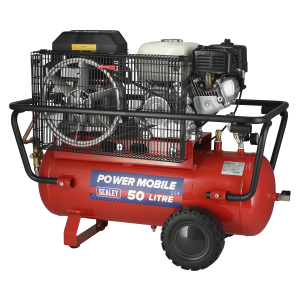 Sealey 50L Belt Drive Air Compressor with Petrol Engine 5.5hp (SA5055)