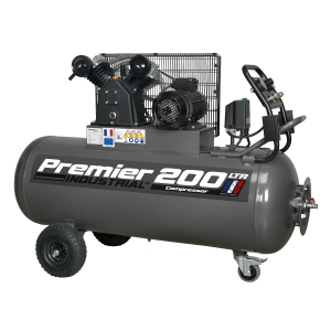 Sealey Premier 200L Belt Drive Air Compressor with Front Control Panel (SAC3203B3PH)