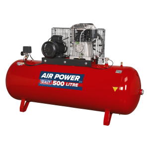 Sealey 500L Belt Drive Air Compressor with Cast Cylinders 7.5hp 2-Stage (SAC55075B)