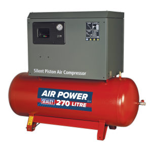 Sealey 270L Low Noise Belt Drive Air Compressor with Cast Cylinders 7.5hp 2-Stage (SAC72775BLN)
