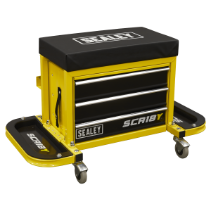 Sealey Mechanic's Utility Seat & Toolbox - Yellow (SCR18Y)
