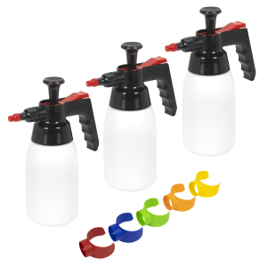 Sealey Premium Pressure Solvent Sprayers & Colour-Coded Caps Combo 1L (SCSGCOMBO)