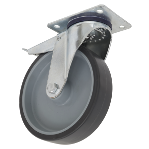 Sealey 100mm Castor Wheel with Swivel Plate & Total Lock (SCW2100SPLEM)