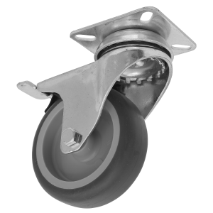 Sealey 75mm Castor Wheel with Swivel Plate & Total Lock (SCW275SPLEM)