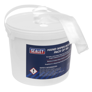 Sealey Hand Wipes Bucket - Pack of 150 (SCW3)