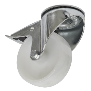 Sealey 100mm Castor Wheel with Swivel Bolt Hole & Total Lock (SCW4100SBL)