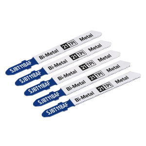 Sealey Jigsaw Blade for Metal 75mm 21tpi - Pack of 5 (SJBT118AF)