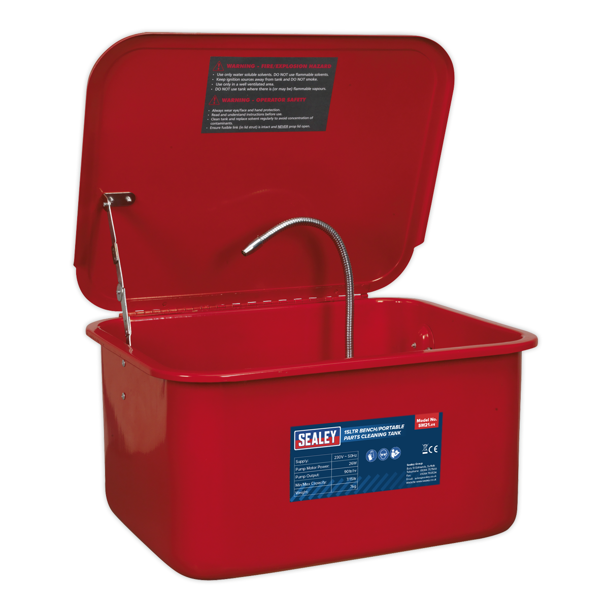 Sealey Bench/Portable Parts Washer 15L (SM21)