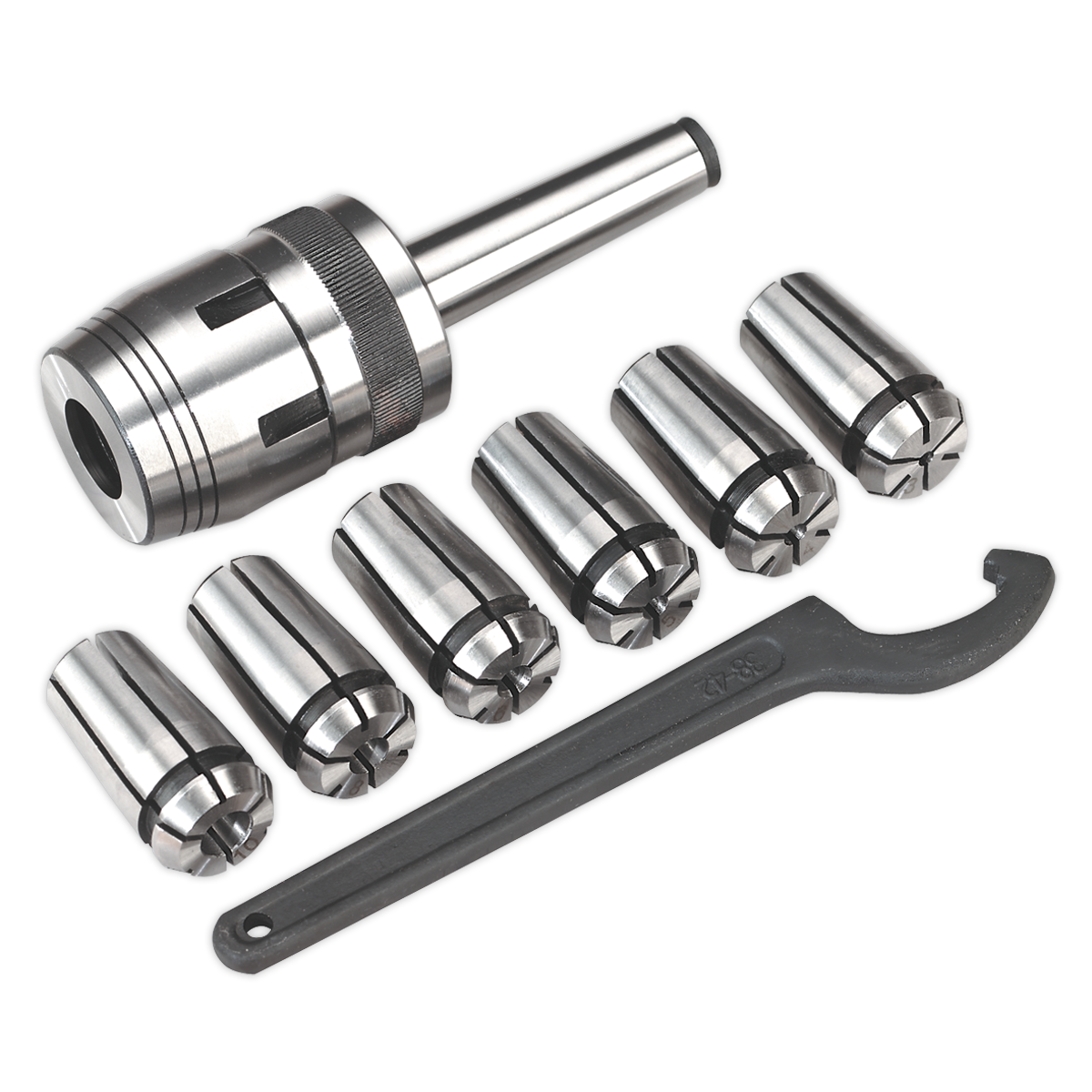 Sealey Mill Chuck Set MT2-M10 3-10mm (SM2503MCSET)