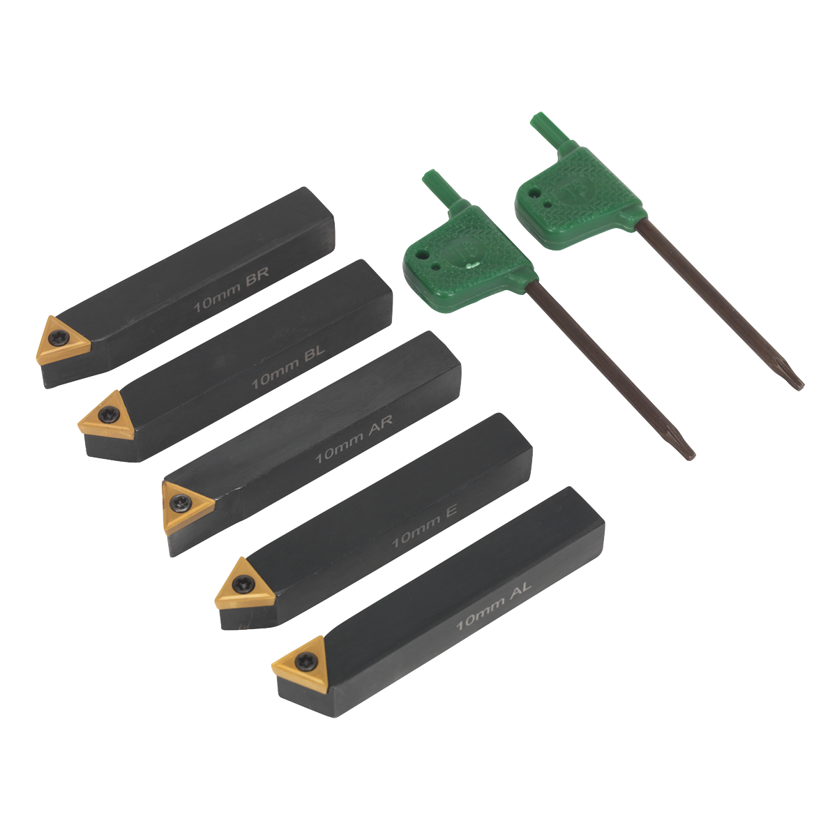 Sealey Indexable Lathe Turning Tool Set 10mm 5pc (SM3025CS1)