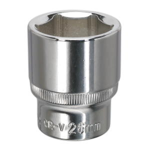 Sealey Premier Fully Polished Socket 1/2"Sq Drive 26mm (SP1226)