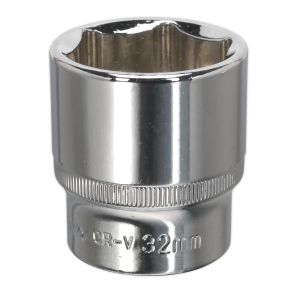 Sealey Premier Fully Polished Socket 1/2"Sq Drive 32mm (SP1232)