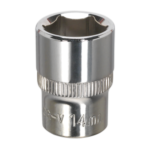 Sealey Premier Fully Polished Socket 3/8"Sq Drive 14mm (SP3814)