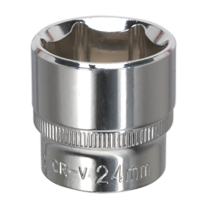 Sealey Premier Fully Polished Socket 3/8"Sq Drive 24mm (SP3824)
